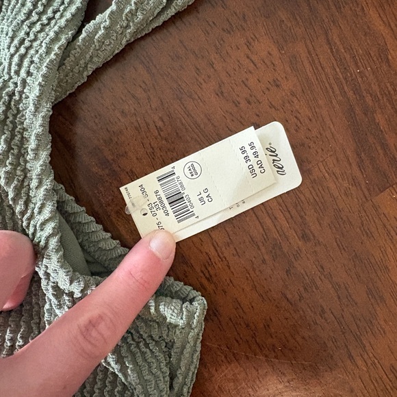 American Eagle Outfitters Green Ribbed Bikini - Picture 3 of 5